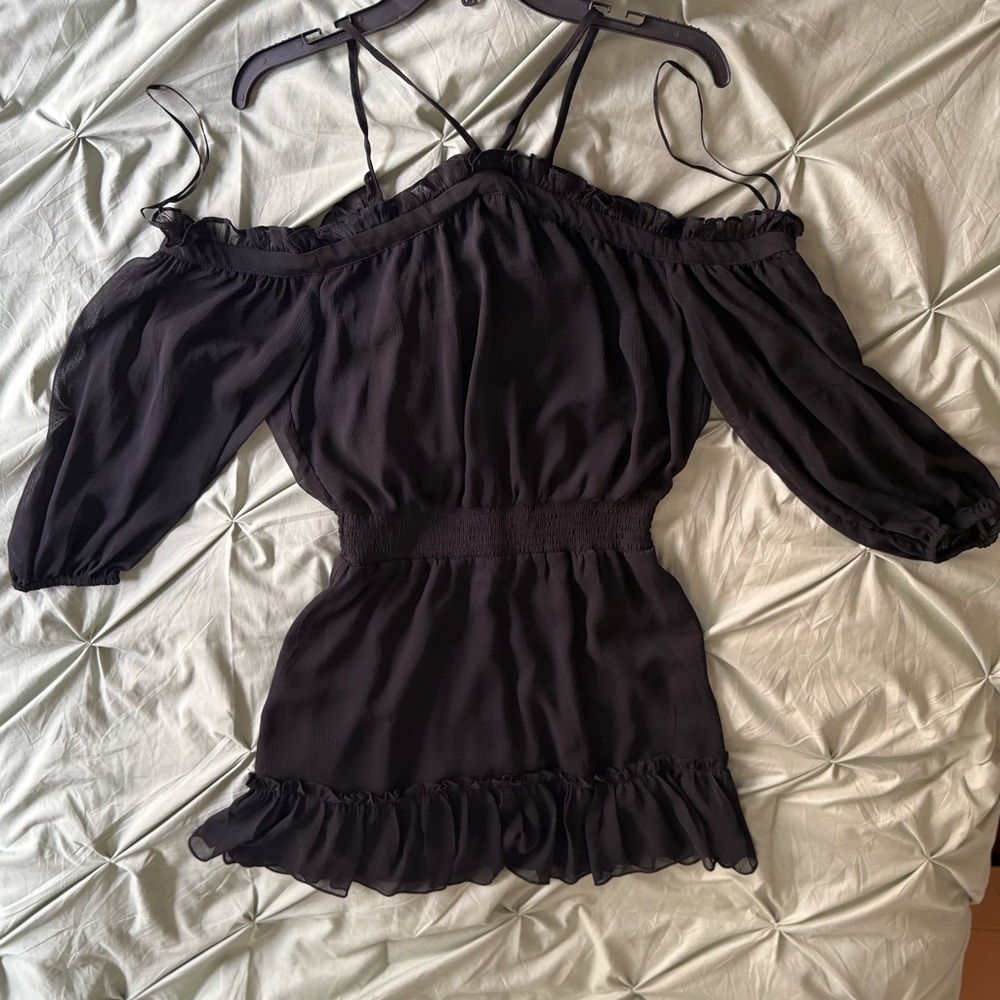 Black Off-Shoulder Women's Dress